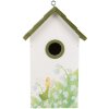 Clayre & Eef 6H2449 Vtáčia búda 15x10x22 cm bielo-zelená