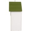 Clayre & Eef 6H2449 Vtáčia búda 15x10x22 cm bielo-zelená
