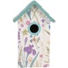 Clayre & Eef Vtáčí domček 6H2451 15x10x22 cm biely-tyrkysový
