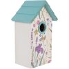 Clayre & Eef Vtáčí domček 6H2451 15x10x22 cm biely-tyrkysový