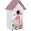 Clayre & Eef 6H2452 Vtáčia búdka 15x10x22 cm bielo-ružová