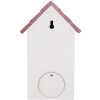 Clayre & Eef 6H2452 Vtáčia búdka 15x10x22 cm bielo-ružová