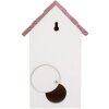 Clayre & Eef 6H2452 Vtáčia búdka 15x10x22 cm bielo-ružová