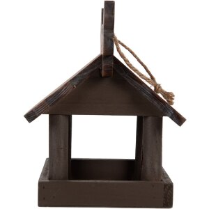 Clayre & Eef 6H2456 Domček pre vtáčiky 17x25x21 cm Hnedo-béžový