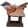Clayre & Eef 6H2456 Domček pre vtáčiky 17x25x21 cm Hnedo-béžový