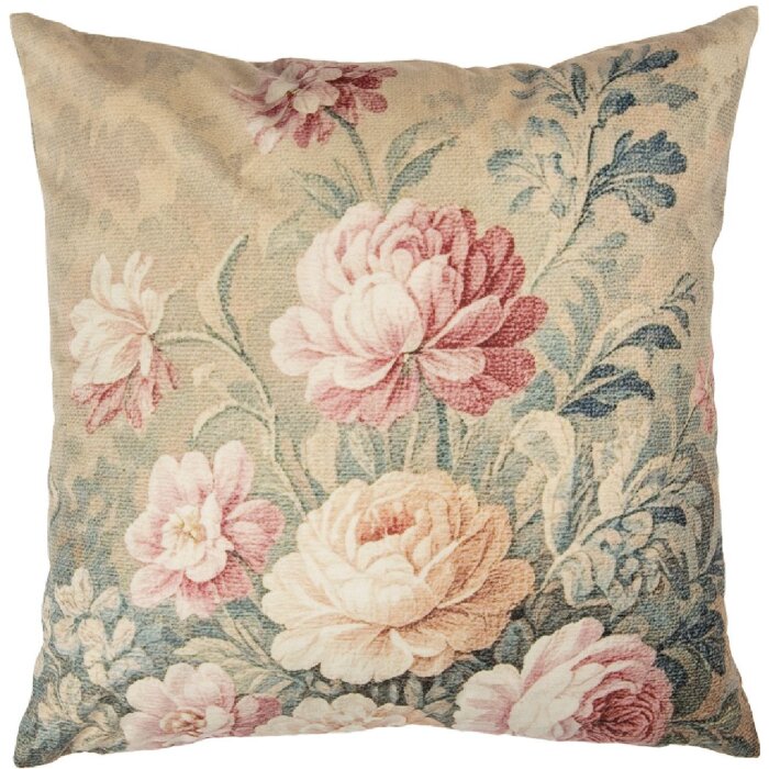 Clayre & Eef CPA23 Obal na vankúš 45x45 cm béžovo ružový