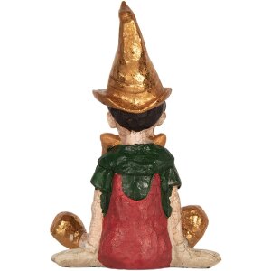 Clayre & Eef Pinocchio 13x13x19 cm béžovo-červená figúrka