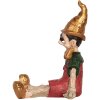 Clayre & Eef Pinocchio 13x13x19 cm béžovo-červená figúrka