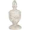 Clayre & Eef Dekoračný ornament Ø 22x48 cm Béžovo-šedý