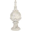 Clayre & Eef Dekoračný ornament béžovo-šedý Ø 24x61 cm