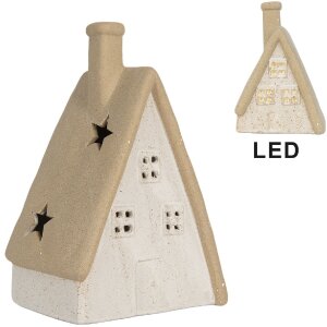 Clayre & Eef Dekoratívny domček s LED 9x7x13...