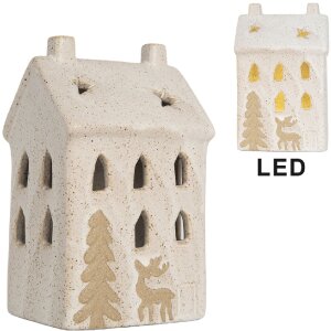 Clayre & Eef Dekorácia Dom s LED 9x7x15 cm