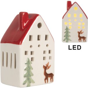 Clayre & Eef Dekoračný domček s LED 6x5x10 cm...
