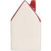 Clayre & Eef Dekoračný domček s LED 6x5x10 cm biely/červený