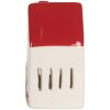Clayre & Eef Dekoračný domček s LED 6x5x10 cm biely/červený