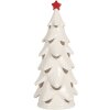 Clayre & Eef Dekoračný vianočný stromček s LED 11x25 cm biely/červený