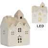 Clayre & Eef Dekoračný domček s LED 9x6x12 cm