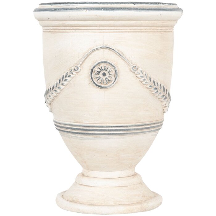 Clayre & Eef 6MG0121 Dekoračný kvetináč béžosivý Ø 23x31 cm