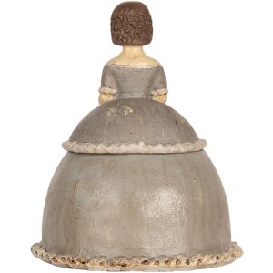 Clayre & Eef Dekorácia Žena 19x16x22 cm Béžovošedá