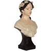 Clayre & Eef 6PR5550 Dekoračná bústna socha Žena 18x12x31 cm Béžovo-hnedá