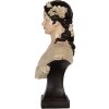 Clayre & Eef 6PR5550 Dekoračná bústna socha Žena 18x12x31 cm Béžovo-hnedá