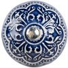 Clayre & Eef 66272 Kľučka Modrobéžová Keramika Ø 4x3 cm