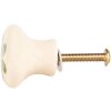 Clayre & Eef 66275GR Keramická kľučka dverí Ø 3 cm