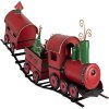 Clayre & Eef Dekoračný vlak 63x13x31 cm červený kovový