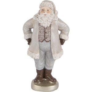 Clayre & Eef Santa Claus 8x6x15 cm sivý