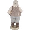 Clayre & Eef 6PR5521 Dekorácia Santa Claus 8x6x15 cm Béžovo-šedá
