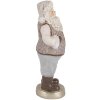 Clayre & Eef 6PR5521 Dekorácia Santa Claus 8x6x15 cm Béžovo-šedá