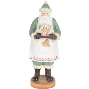 Clayre & Eef Dekorácia Santa Claus 11x11x30 cm