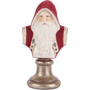 Clayre & Eef Busta Santa Claus 10x9x19 cm Červeno-biela