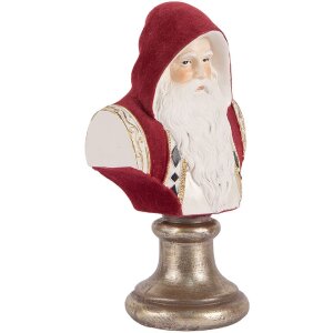 Clayre & Eef Busta Santa Claus 10x9x19 cm Červeno-biela