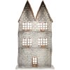 Clayre & Eef 6Y5811 Svietnik Domčeky 30x13x54 cm Sivý