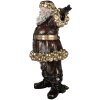 Clayre & Eef 5PR0172 Dekorácia Santa Claus 58x33x76 cm Červená/Zlatá