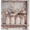 Clayre & Eef 66266 Nástenná dekorácia 51x3x51 cm Béžová/Ružová
