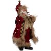 Clayre & Eef Vianočná dekorácia Santa Claus 16x12x31 cm červená