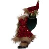Clayre & Eef Vianočná dekorácia Santa Claus 16x12x31 cm červená