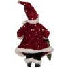 Clayre & Eef Dekorácia Santa Claus 16x8x28 cm červená