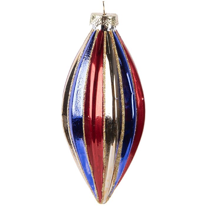 Clayre & Eef Vianočný ornament Ø 6x13 cm Farebný