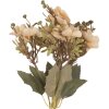 Clayre & Eef Dekoračná vetvička s kvetmi 10x32 cm béžovo-zelená