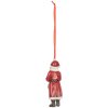 Clayre & Eef Závesník Santa Claus 4x3x11 cm Červeno-biely