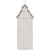 Clayre & Eef 6PR5610 Dekoračný záves Domček 4x4x11 cm Biely Strieborný