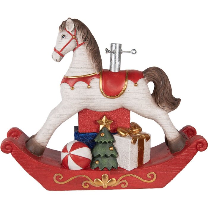 Clayre & Eef Stojan na vianočný stromček 73x21x61 cm biely
