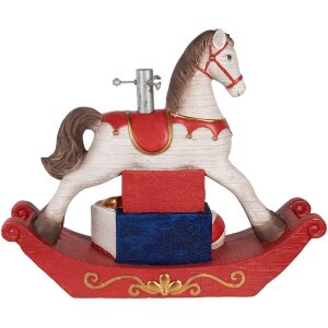 Clayre & Eef Stojan na vianočný stromček 73x21x61 cm biely