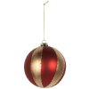 Clayre & Eef Vianočný ornament 6 cm Zlato-Červená
