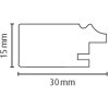 Fotorámik Louisiane 20x30 cm – Žlté pravé drevo so sklom
