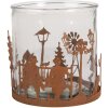 Clayre & Eef 6Y5938 Sviečnik Vianočná Scéna Ø 15x15 cm