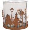 Clayre & Eef 6Y5938 Sviečnik Vianočná Scéna Ø 15x15 cm